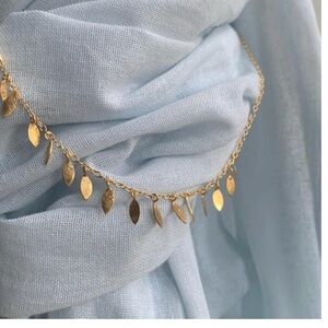 SFB - 925 Necklace with leaves, gold plated